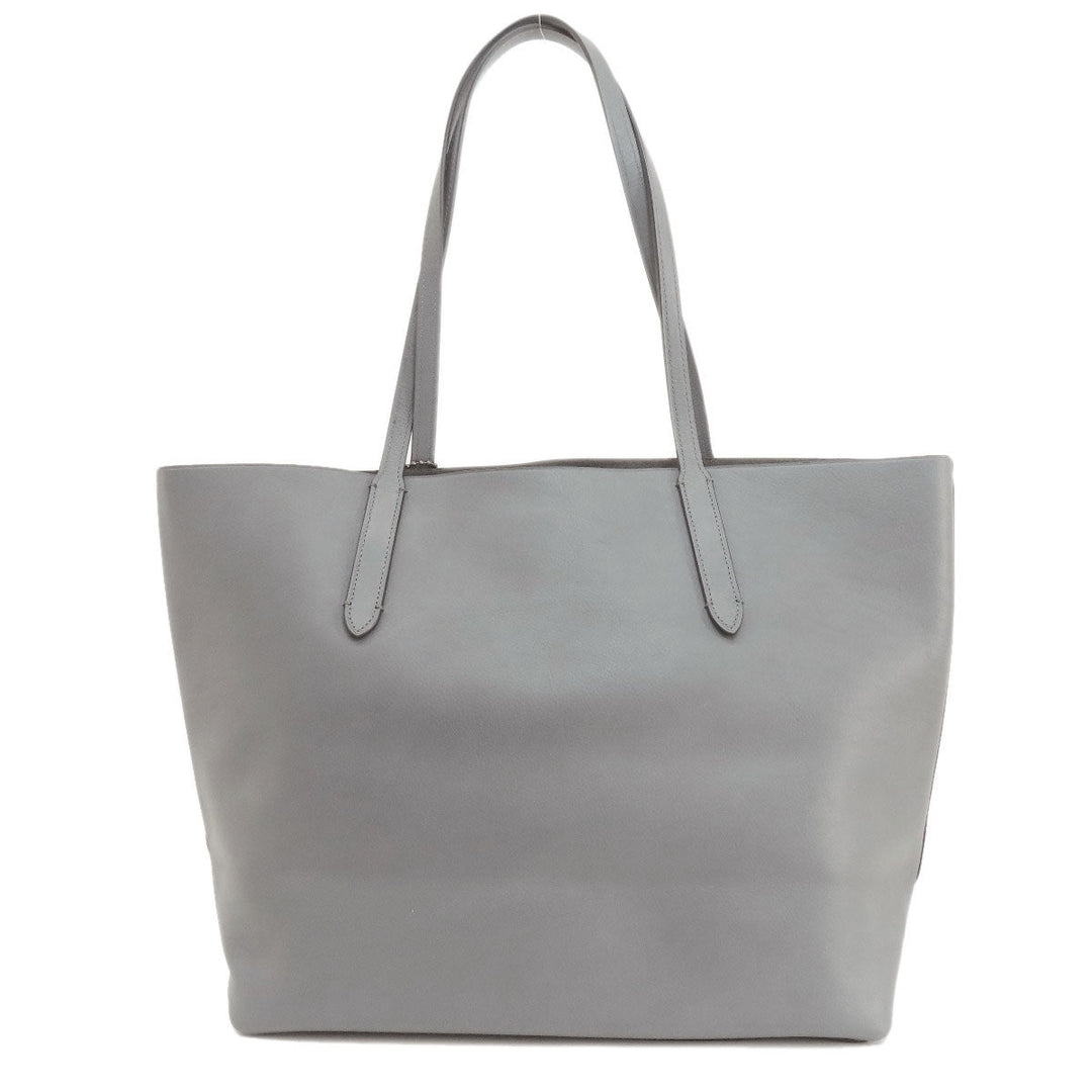 COACH Tote Bag F59403 leather gray logo