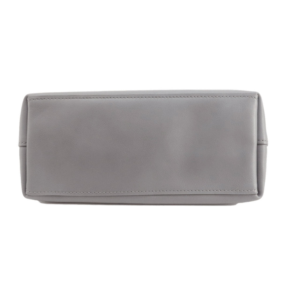 COACH Tote Bag F59403 leather gray logo