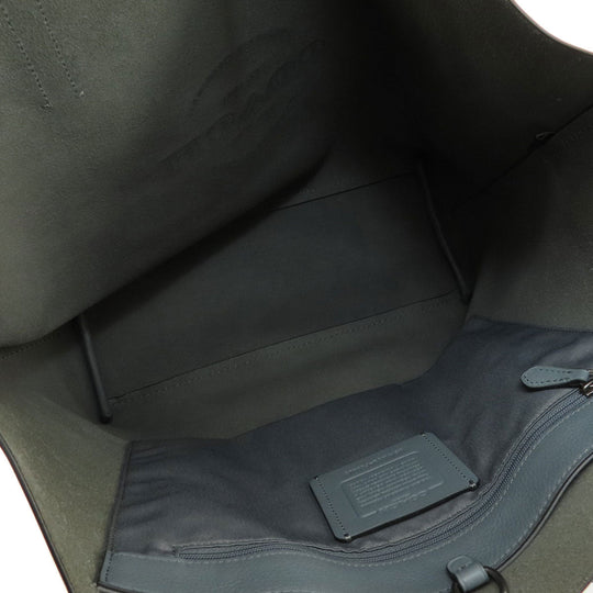 COACH Tote Bag F59403 leather gray logo