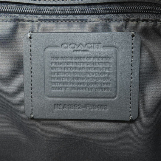 COACH Tote Bag F59403 leather gray logo