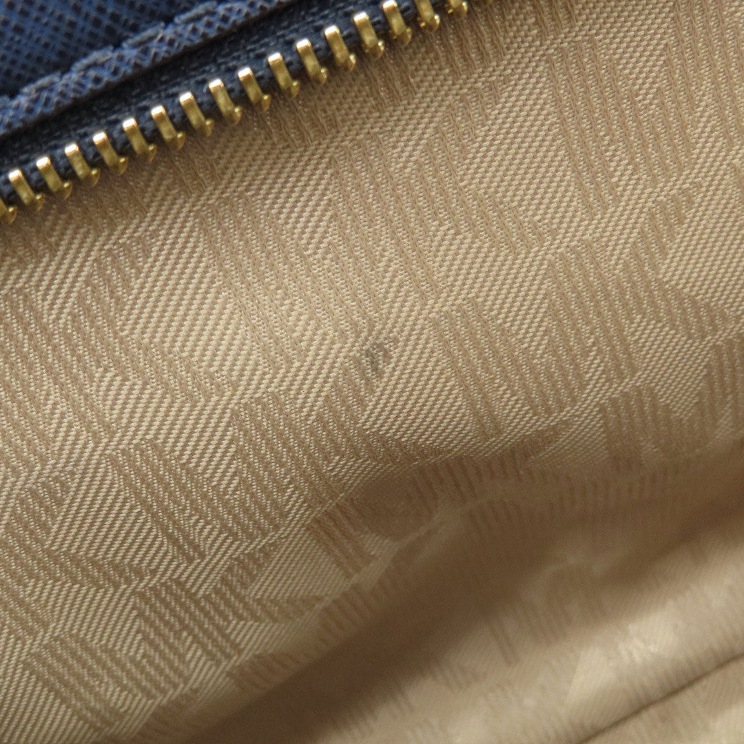 MICHAEL KORS Shoulder Bag leather Navy Studs Women Used Authentic