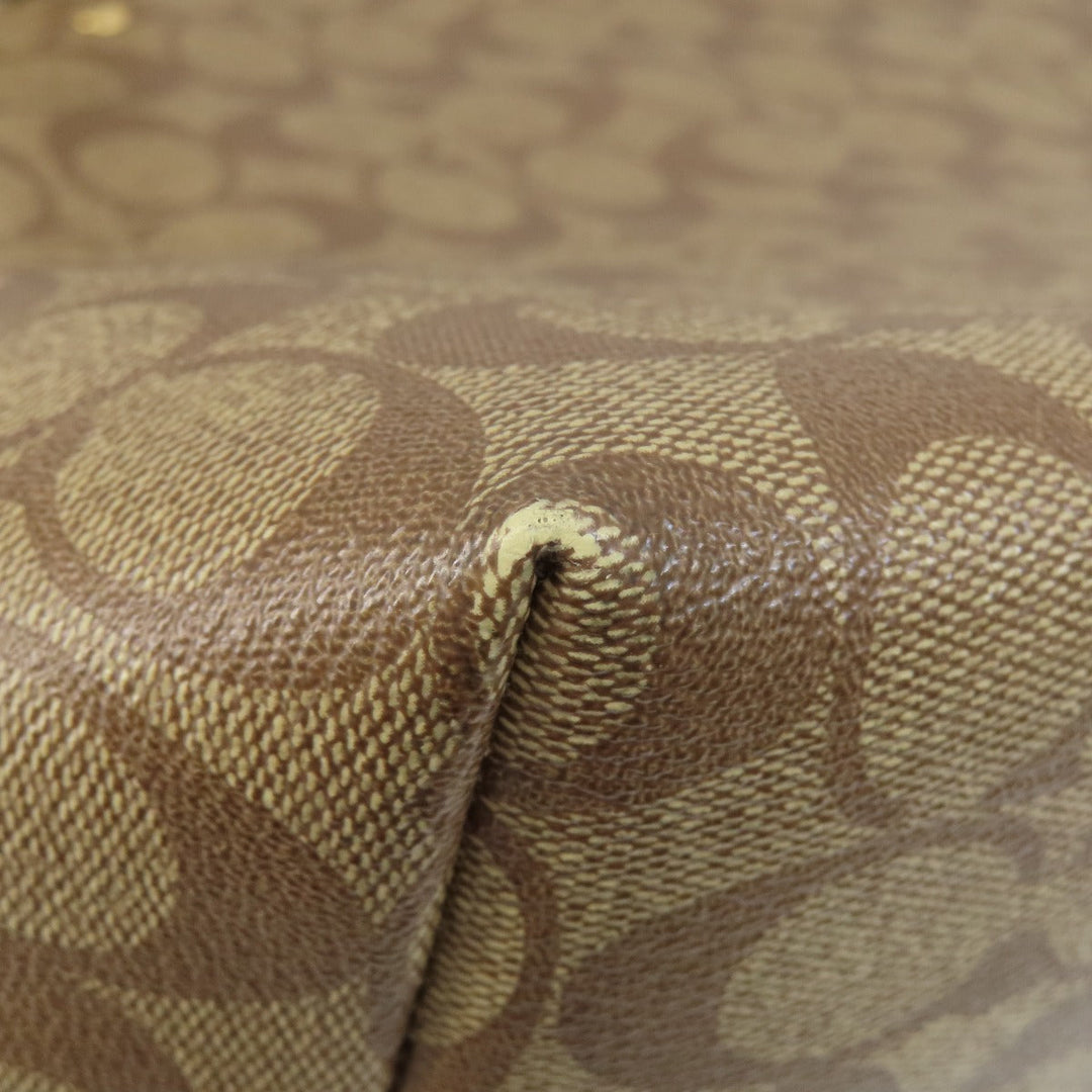 COACH Tote Bag F79609 PVC Brown Signature