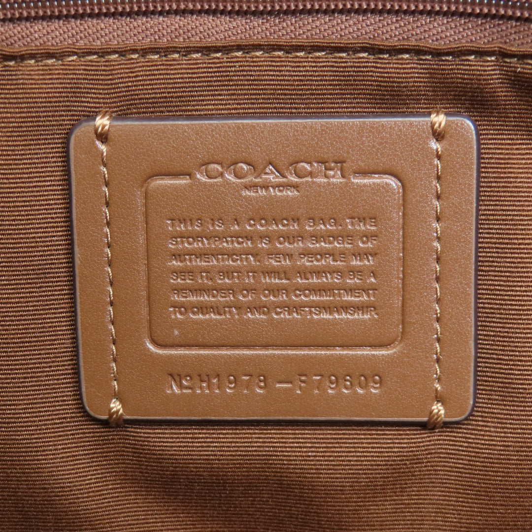 COACH Tote Bag F79609 PVC Brown Signature