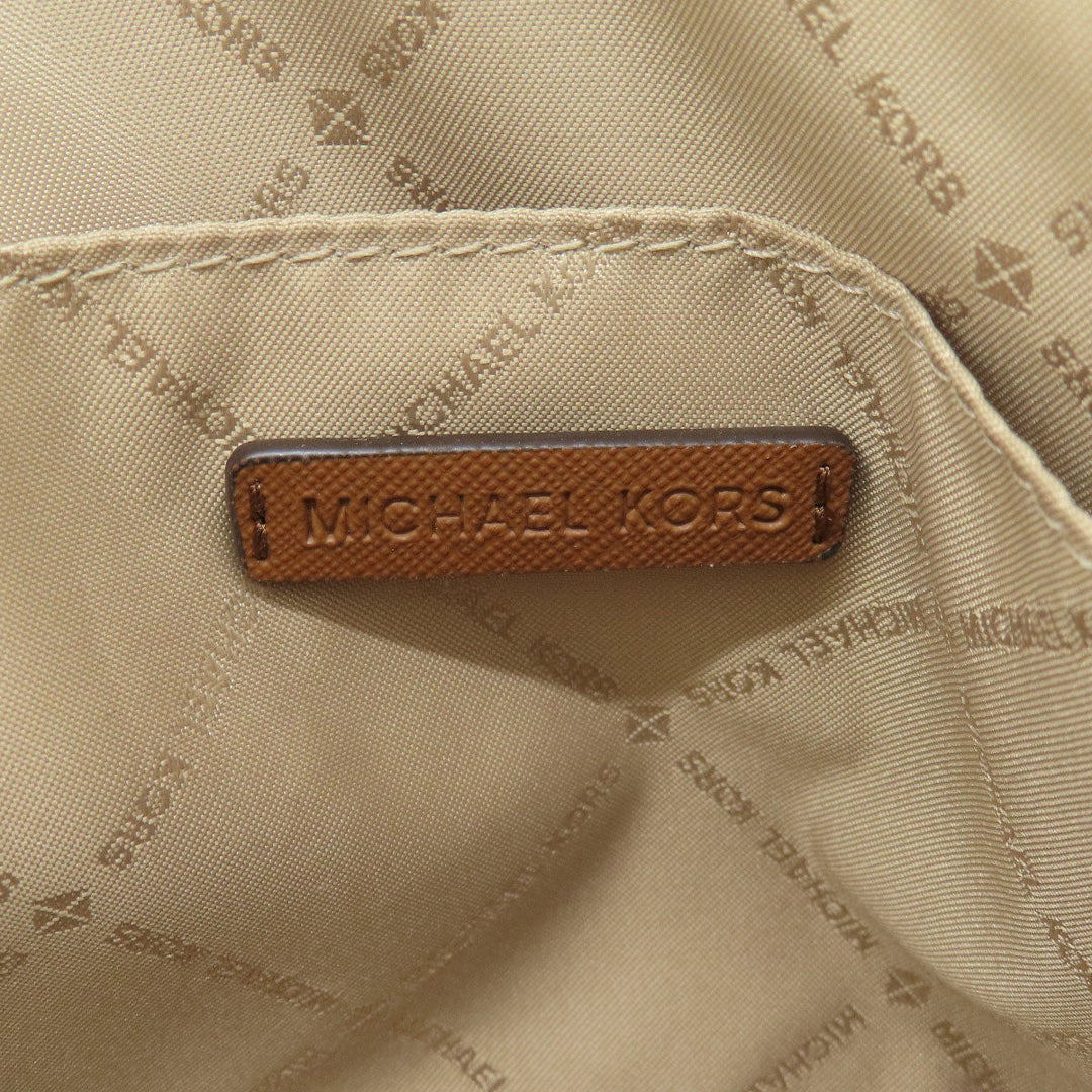 MICHAEL KORS Shoulder Bag PVC Brown MK signature Women Used Authentic