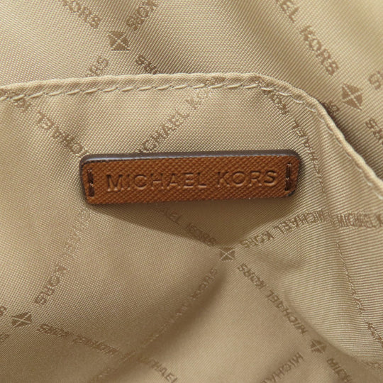 MICHAEL KORS Shoulder Bag PVC Brown MK signature Women Used Authentic