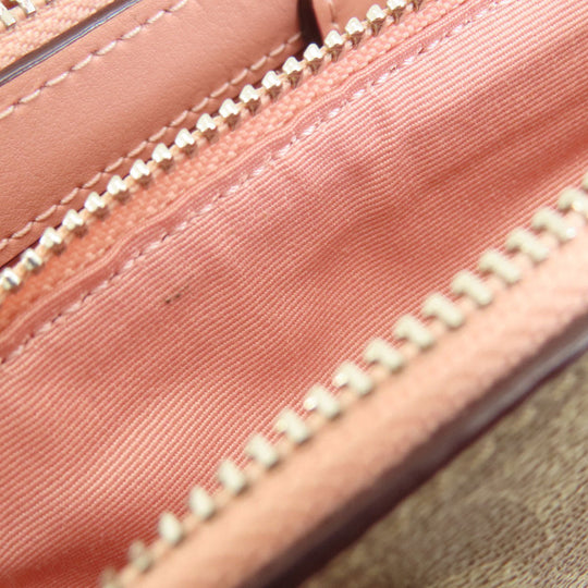 COACH Handbag F67027 PVC Brown Signature 2WAY Women Used Authentic