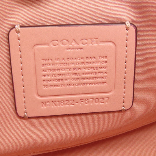 COACH Handbag F67027 PVC Brown Signature 2WAY Women Used Authentic