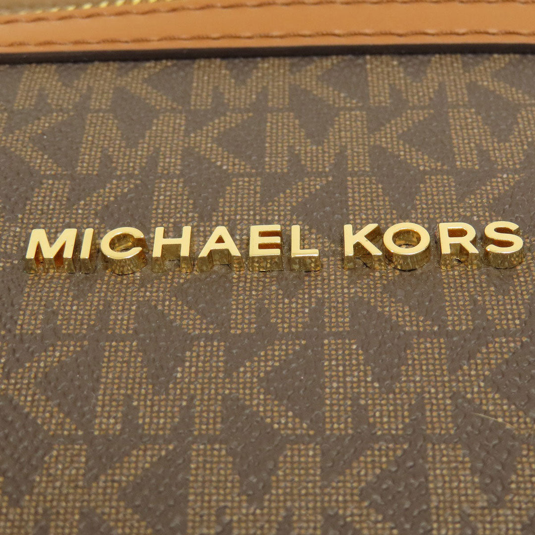 MICHAEL KORS Boston Duffel bag Coated canvas Brown Mini Boston MK Signature 2WAY