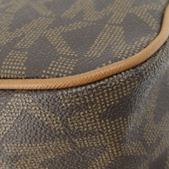 MICHAEL KORS Handbag PVC Brown MK Signature 2WAY Women Used Authentic