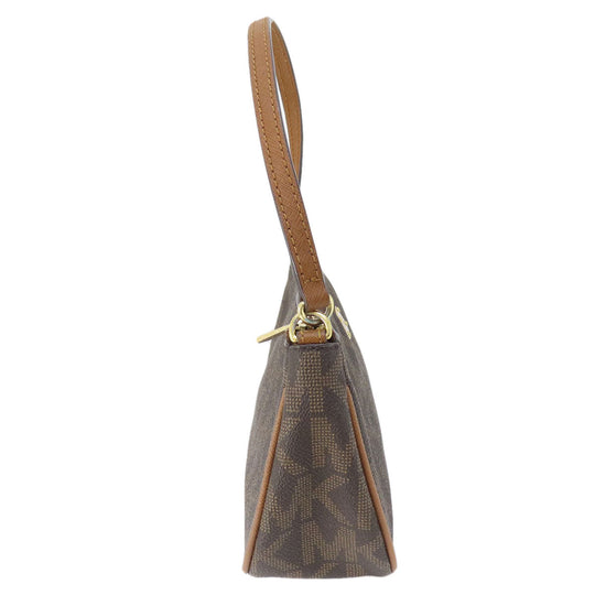 MICHAEL KORS Handbag PVC Brown MK Signature 2WAY Women Used Authentic