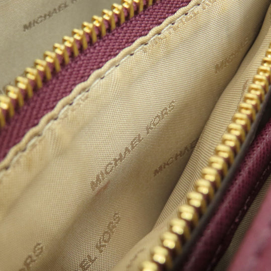 MICHAEL KORS Handbag leather purple 2WAY Women Used Authentic