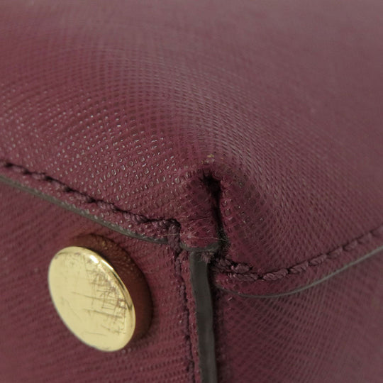 MICHAEL KORS Handbag leather purple 2WAY Women Used Authentic