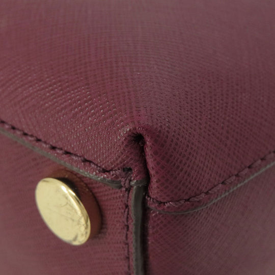 MICHAEL KORS Handbag leather purple 2WAY Women Used Authentic