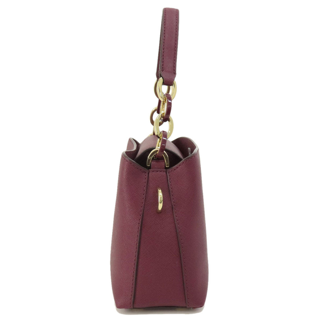 MICHAEL KORS Handbag leather purple 2WAY Women Used Authentic