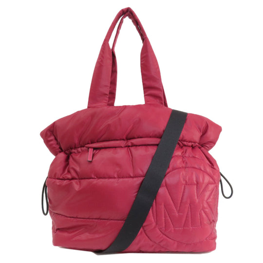 MICHAEL KORS Tote Bag Nylon Red 2WAY Women Used Authentic