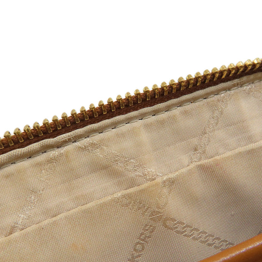MICHAEL KORS Shoulder Bag Leather, Coated Canvas Brown MK signature Women Used Authentic