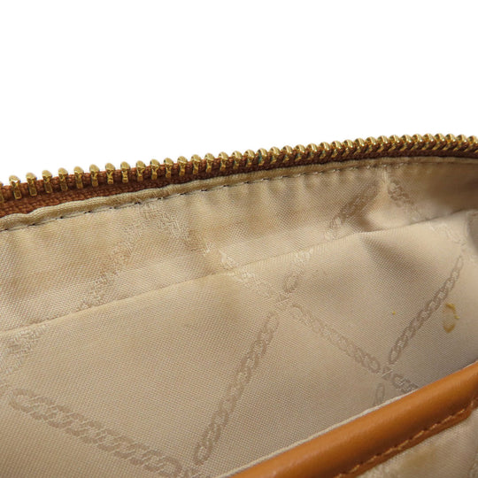 MICHAEL KORS Shoulder Bag Leather, Coated Canvas Brown MK signature Women Used Authentic