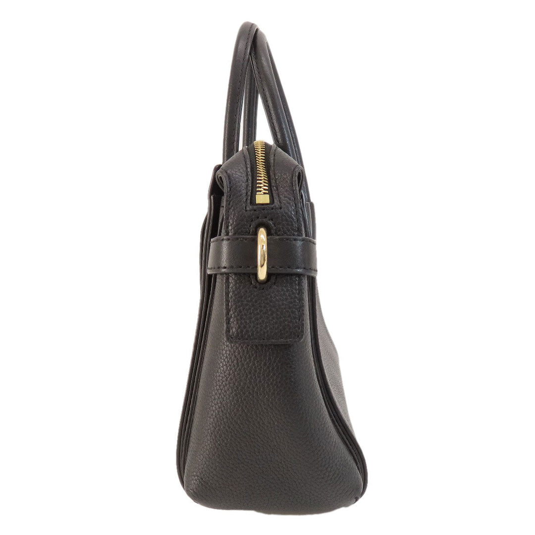 MICHAEL KORS Handbag leather black logo 2WAY Women Used Authentic