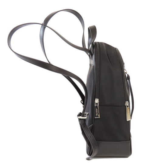 MICHAEL KORS Backpack Nylon black logo Women Used Authentic