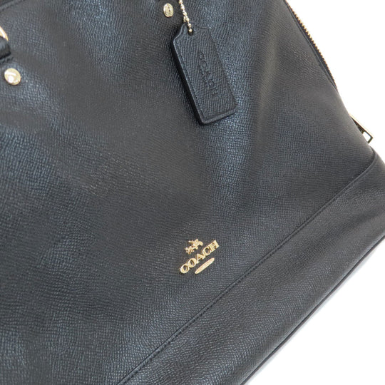 COACH Tote Bag F57524 leather black logo 2WAY