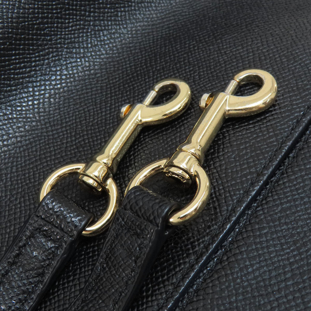 COACH Tote Bag F57524 leather black logo 2WAY