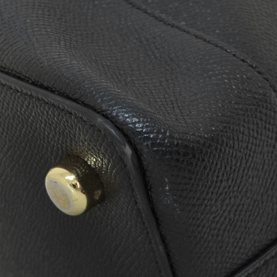 COACH Tote Bag F57524 leather black logo 2WAY