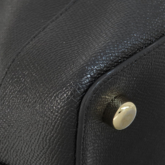 COACH Tote Bag F57524 leather black logo 2WAY