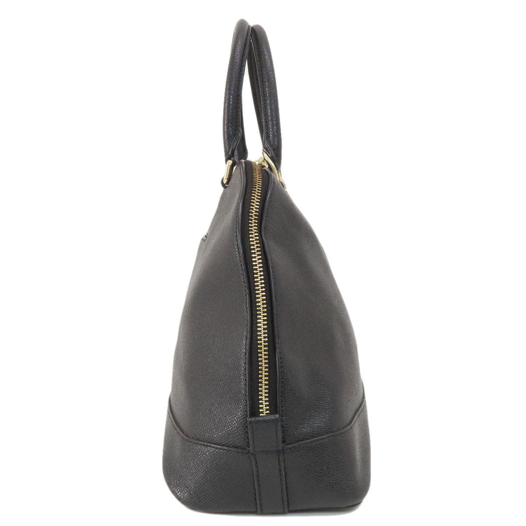 COACH Tote Bag F57524 leather black logo 2WAY