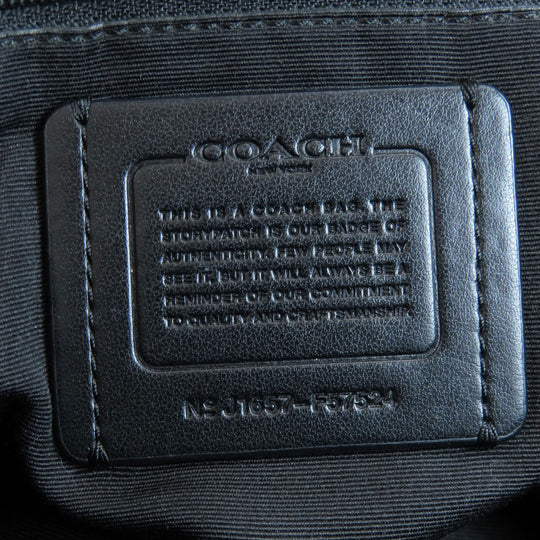 COACH Tote Bag F57524 leather black logo 2WAY