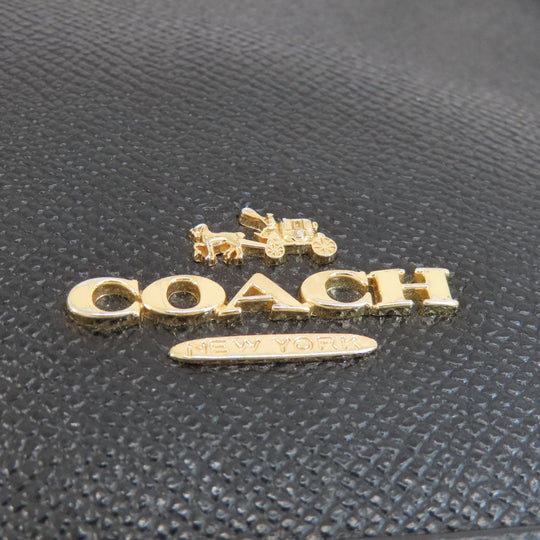 COACH Tote Bag F57524 leather black logo 2WAY