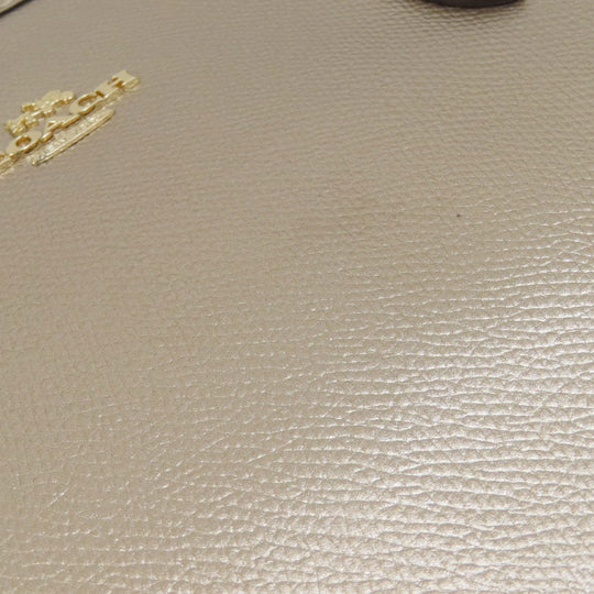 COACH Tote Bag F56129 leather gold logo Women Used Authentic