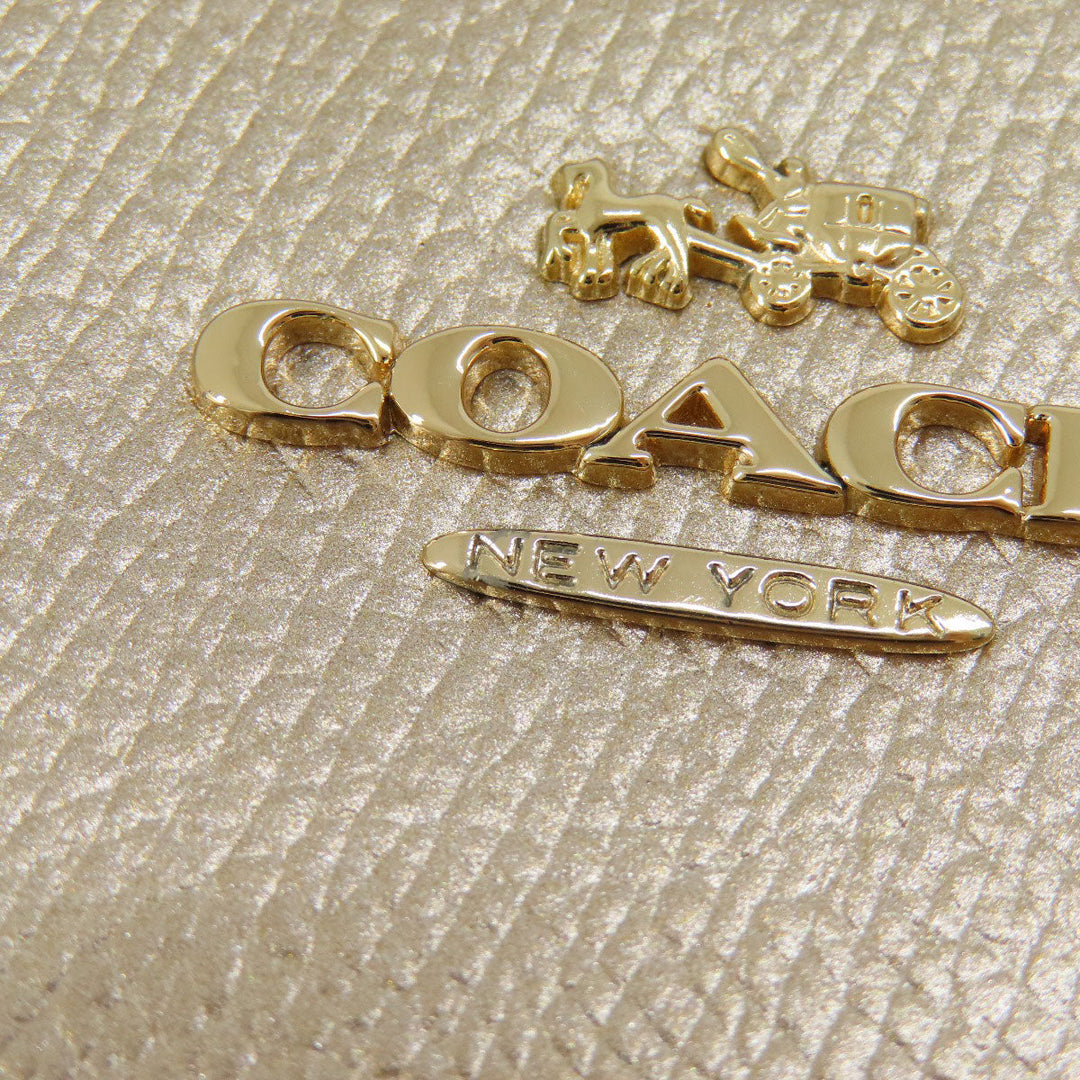 COACH Tote Bag F56129 leather gold logo Women Used Authentic