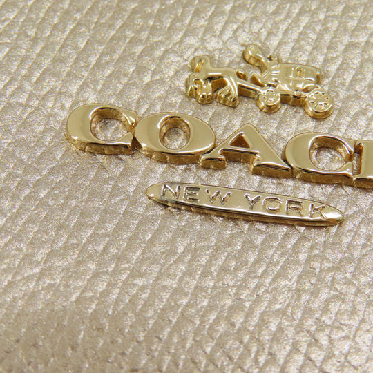 COACH Tote Bag F56129 leather gold logo Women Used Authentic