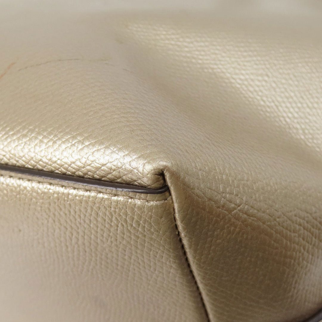 COACH Tote Bag F56129 leather gold logo Women Used Authentic