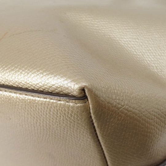 COACH Tote Bag F56129 leather gold logo Women Used Authentic