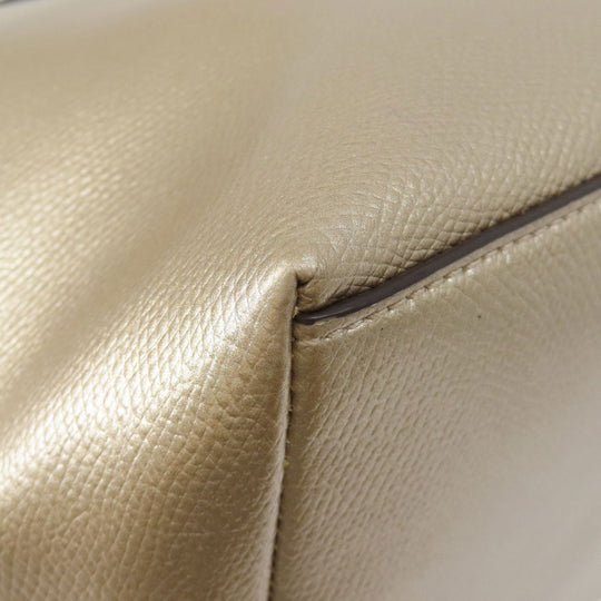 COACH Tote Bag F56129 leather gold logo Women Used Authentic