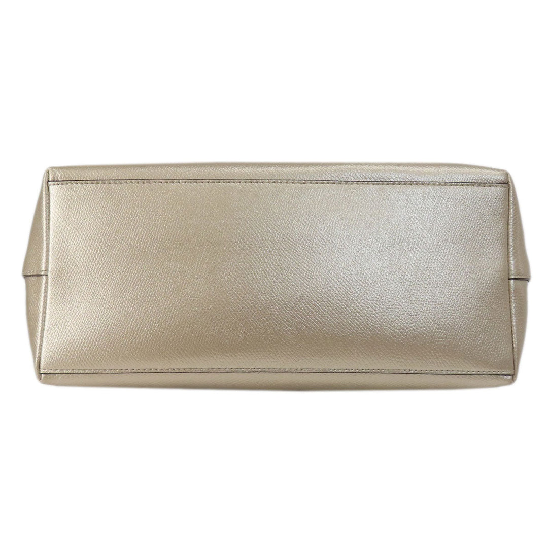 COACH Tote Bag F56129 leather gold logo Women Used Authentic