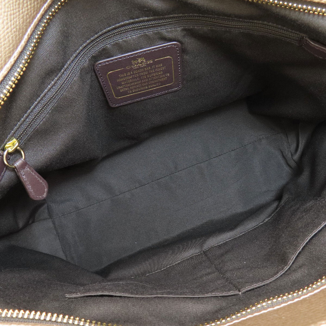 COACH Tote Bag F56129 leather gold logo Women Used Authentic