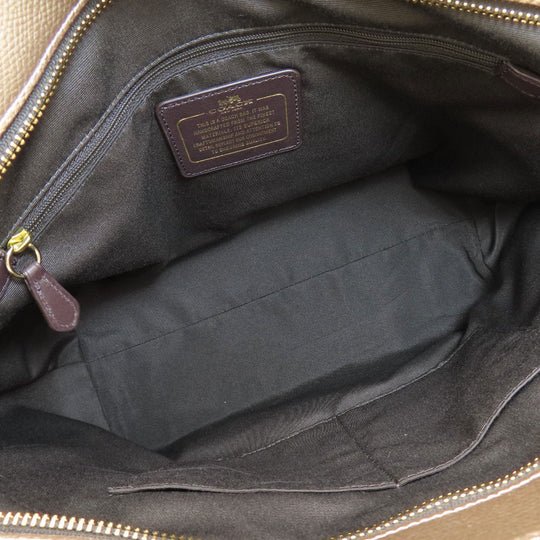 COACH Tote Bag F56129 leather gold logo Women Used Authentic
