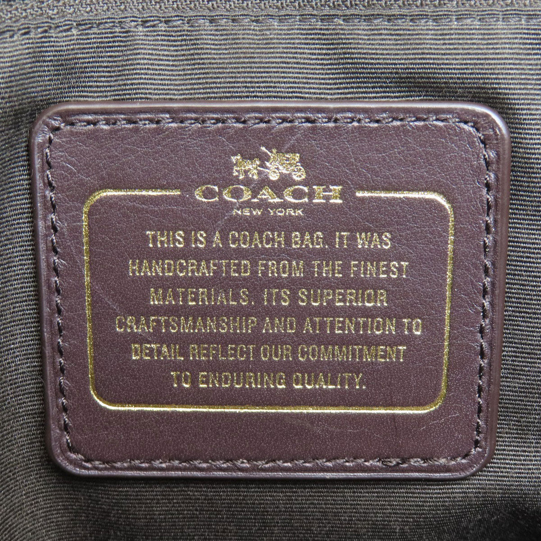 COACH Tote Bag F56129 leather gold logo Women Used Authentic