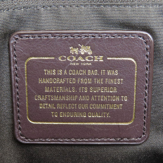 COACH Tote Bag F56129 leather gold logo Women Used Authentic