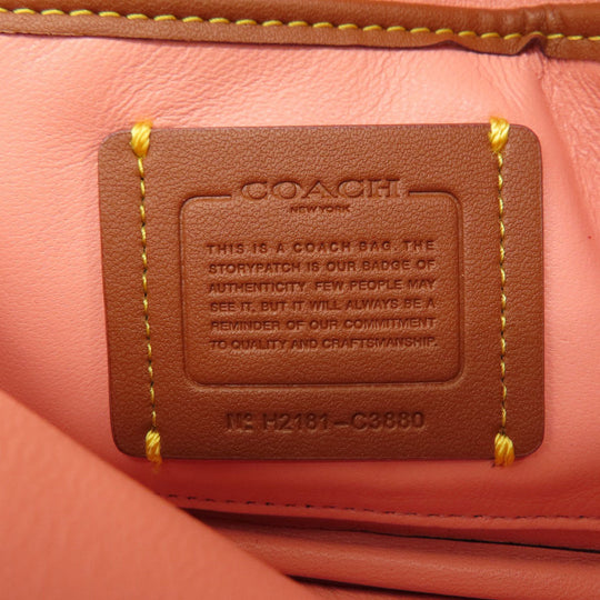 COACH Handbag C3880 leather pink Pillow Toaby 2WAY Women Used Authentic