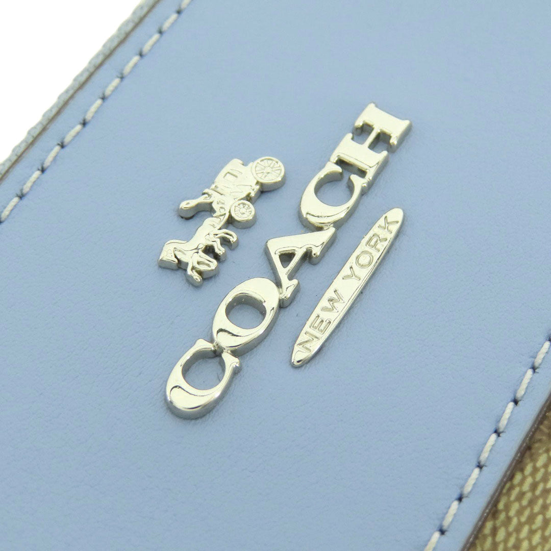 COACH Handbag F26139 PVC, Leather Brown Signature 2WAY Women Used Authentic