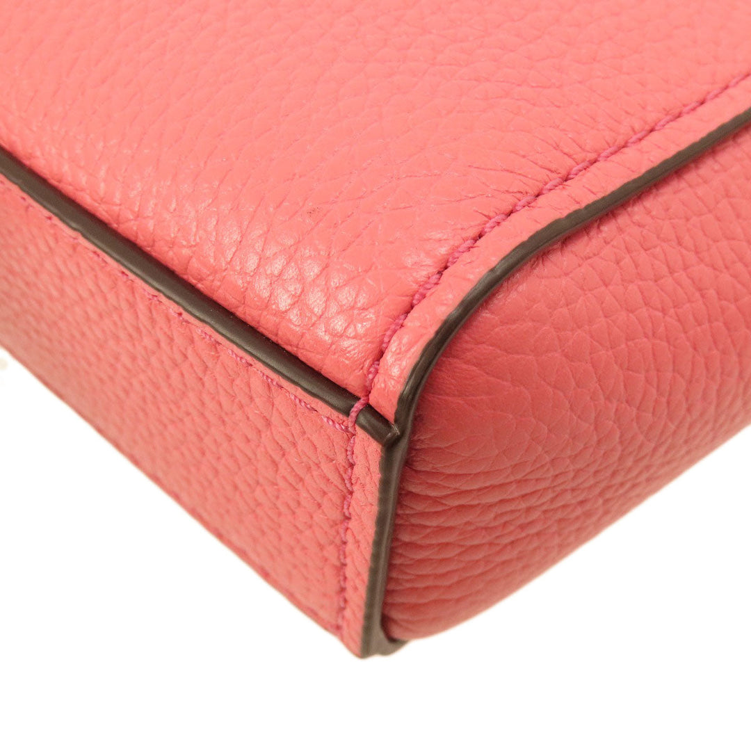 MICHAEL KORS Handbag leather pink logo 2WAY Women Used Authentic