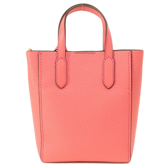 MICHAEL KORS Handbag leather pink logo 2WAY Women Used Authentic