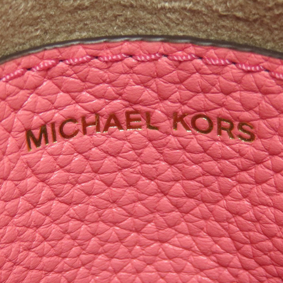 MICHAEL KORS Handbag leather pink logo 2WAY Women Used Authentic