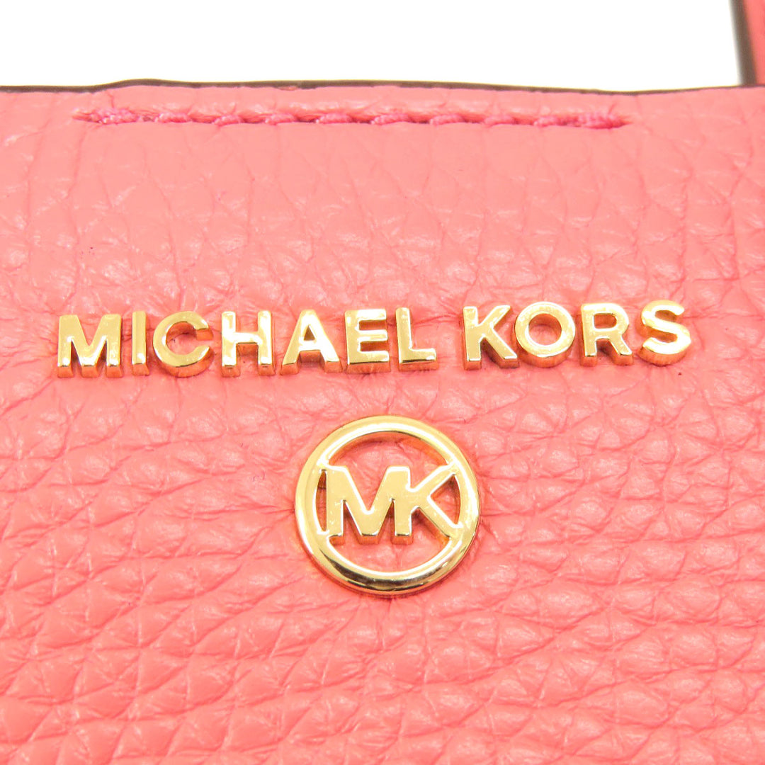 MICHAEL KORS Handbag leather pink logo 2WAY Women Used Authentic