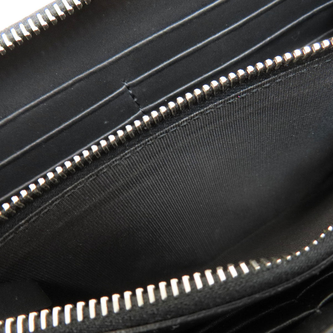 Valentino Long Wallet Purse leather black logo