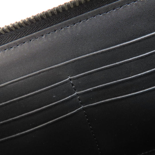 Valentino Long Wallet Purse leather black logo