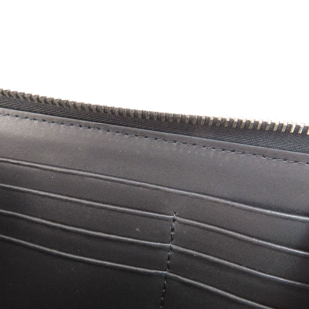 Valentino Long Wallet Purse leather black logo